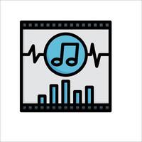 A music icon with a heartbeat and a note vector