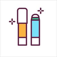 A pair of cigarettes with a lighter next to them vector