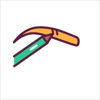 A pencil and a hammer icon vector
