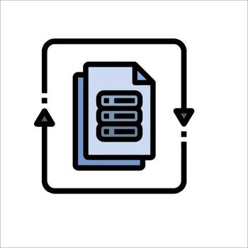 A file icon with a folder and a file inside vector