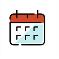 A calendar icon with a date on it vector