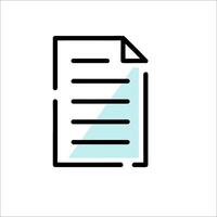 A document icon with a line drawing of a paper vector