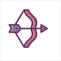 A bow and arrow icon on a white background vector