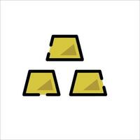 A triangle with a yellow triangle on top of it vector