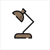 A lamp on a table icon in a flat style vector