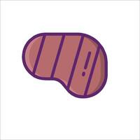 A meat slice icon on a white background vector