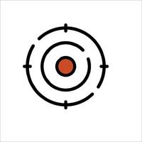A target with an orange dot in the center vector