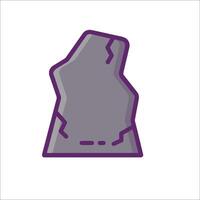 A stone with a purple outline on it vector