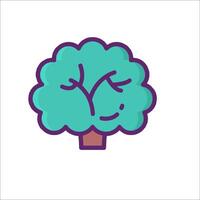 A cartoon tree with a smiley face vector