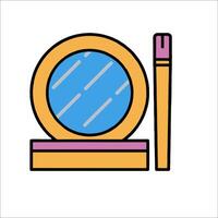 Makeup mirror icon illustration design vector