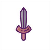 A sword icon on a white background vector