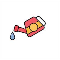 A watering can icon with a drop of water vector
