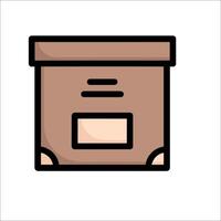 A brown box with a white background vector