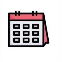 A calendar icon on a white background vector