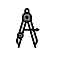 A drawing of a compass on a white background vector