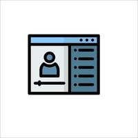 A person is sitting on a computer screen vector