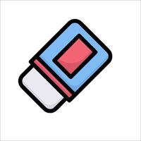 A blue and red button icon on a white background vector