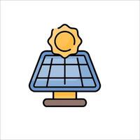 Solar panel icon vector