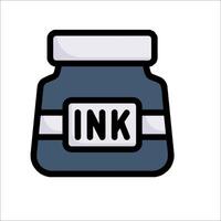 A jar of ink on a white background vector