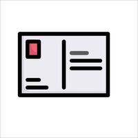 An icon of a letter on a white background vector
