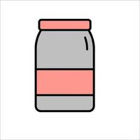 A jar of peanut butter icon on a white background vector