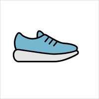 A blue shoe icon on a white background vector