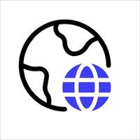 A globe and a globe icon vector