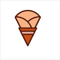 Ice cream cone icon illustration vector