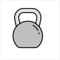 A kettlebell icon on a white background vector