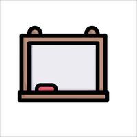 A small wooden box with a red button on it vector