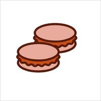 Two hamburgers on a white background vector