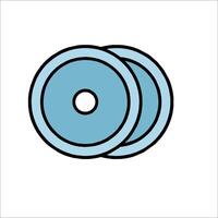 Two blue discs on a white background vector