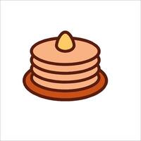 Pancakes icon in flat style on white background vector