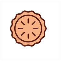 A slice of pie icon on a white background vector