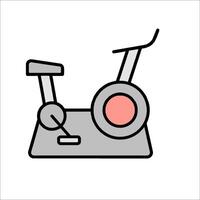 An exercise bike icon on a white background vector
