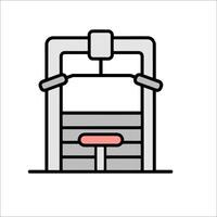 A machine with a red seat and a machine with a red seat vector
