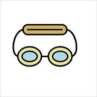 A pair of goggles on a white background vector