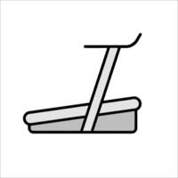 A black and white image of a treadmill vector