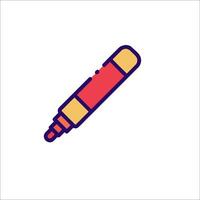 A red and blue pen icon on a white background vector