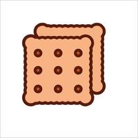 A pair of biscuits with brown dots on them vector