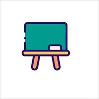 A chalkboard icon on a table vector