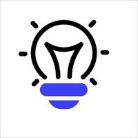 A light bulb icon on a white background vector