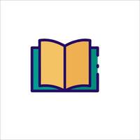 An open book icon on a white background vector