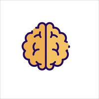 A brain icon on a white background vector