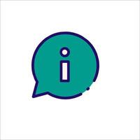 A speech bubble with the word i in it vector