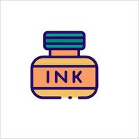 Ink bottle icon illustration vector