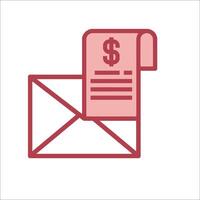 A red envelope with a dollar sign on it vector