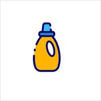 A bottle of liquid soap is shown on a white background vector