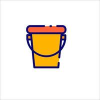 A bucket icon on a white background vector