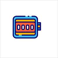 A colorful icon of a clock vector